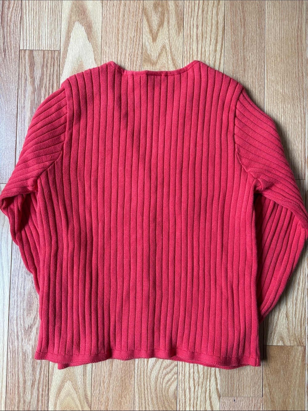L.L. Bean Ribbed V-Neck Cardigan - Picture 3 of 3